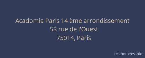 Acadomia Paris 14 ème arrondissement