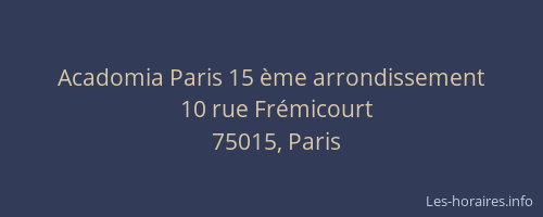 Acadomia Paris 15 ème arrondissement