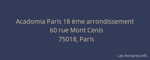 Acadomia Paris 18 ème arrondissement