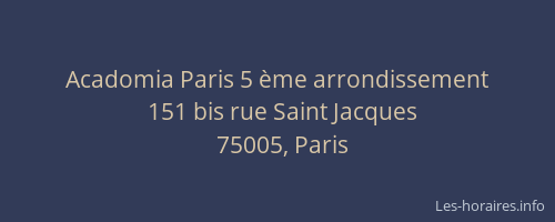 Acadomia Paris 5 ème arrondissement