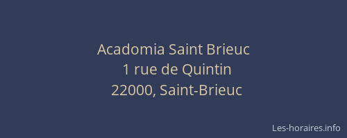 Acadomia Saint Brieuc