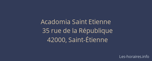 Acadomia Saint Etienne