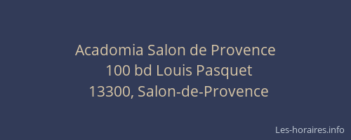 Acadomia Salon de Provence