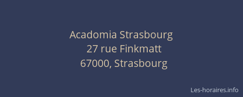 Acadomia Strasbourg