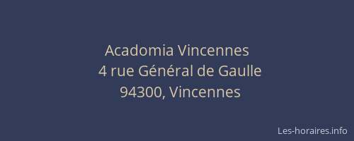 Acadomia Vincennes