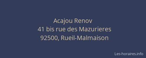 Acajou Renov