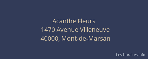 Acanthe Fleurs