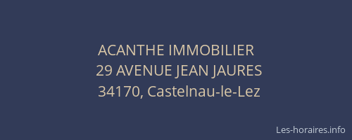 ACANTHE IMMOBILIER