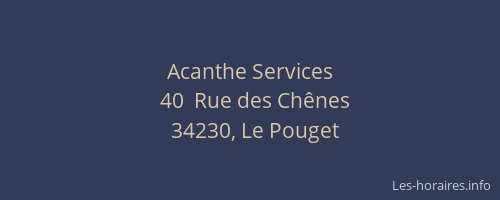 Acanthe Services