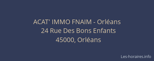 ACAT' IMMO FNAIM - Orléans