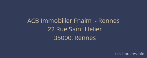 ACB Immobilier Fnaim  - Rennes