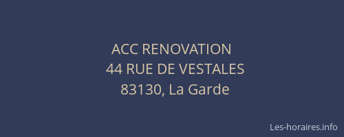 ACC RENOVATION