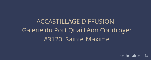 ACCASTILLAGE DIFFUSION