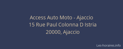 Access Auto Moto - Ajaccio
