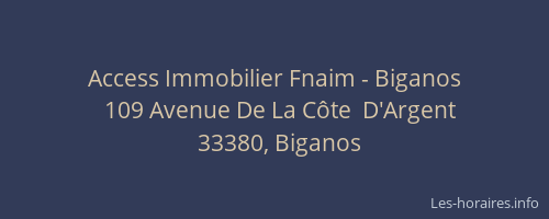 Access Immobilier Fnaim - Biganos