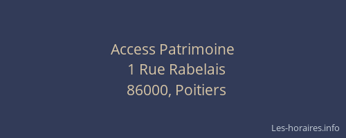 Access Patrimoine