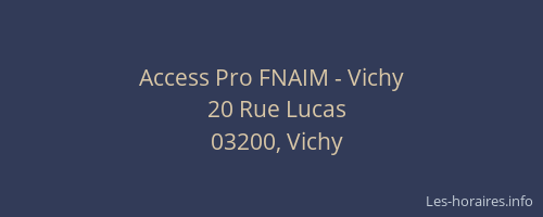 Access Pro FNAIM - Vichy