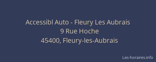 Accessibl Auto - Fleury Les Aubrais