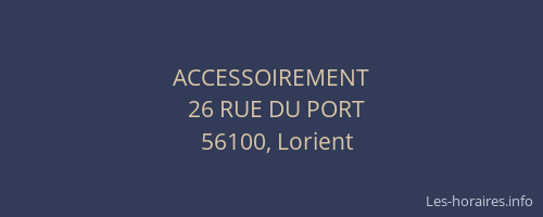 ACCESSOIREMENT
