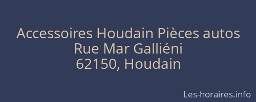 Accessoires Houdain Pièces autos