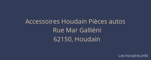 Accessoires Houdain Pi&egrave;ces autos