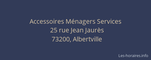 Accessoires Ménagers Services