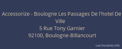 Accessorize - Boulogne Les Passages De l'hotel De Ville