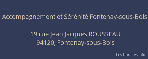 Accompagnement et S&eacute;r&eacute;nit&eacute; Fontenay-sous-Bois