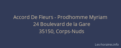 Accord De Fleurs - Prodhomme Myriam