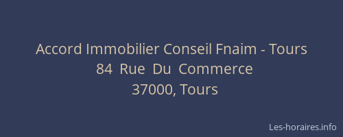 Accord Immobilier Conseil Fnaim - Tours
