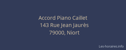 Accord Piano Caillet