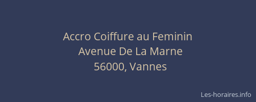 Accro Coiffure au Feminin
