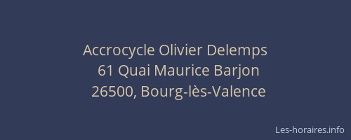 Accrocycle Olivier Delemps