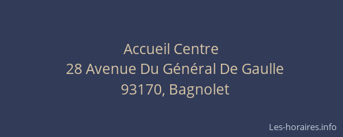 Accueil Centre
