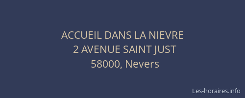ACCUEIL DANS LA NIEVRE