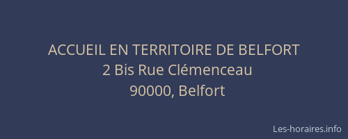 ACCUEIL EN TERRITOIRE DE BELFORT