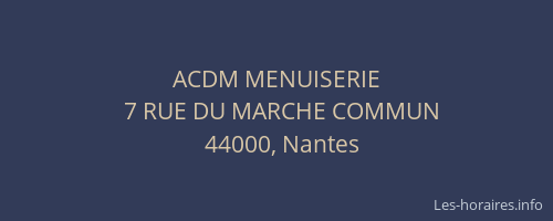 ACDM MENUISERIE