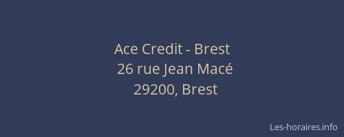 Ace Credit - Brest