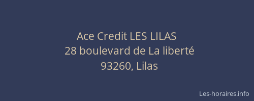 Ace Credit LES LILAS