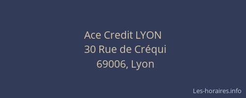 Ace Credit LYON