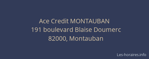Ace Credit MONTAUBAN
