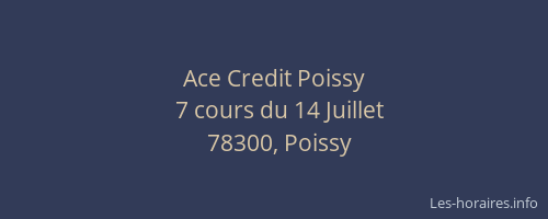 Ace Credit Poissy