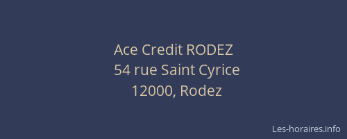 Ace Credit RODEZ