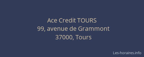 Ace Credit TOURS