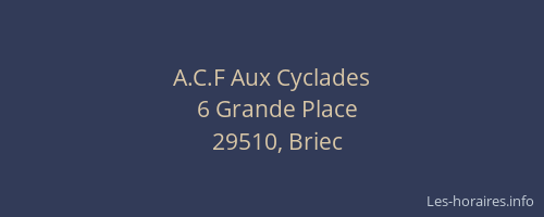 A.C.F Aux Cyclades