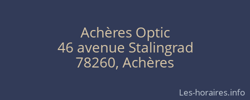 Achères Optic