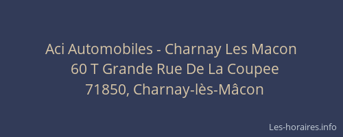 Aci Automobiles - Charnay Les Macon