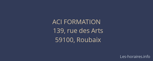 ACI FORMATION