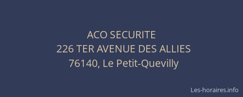 ACO SECURITE