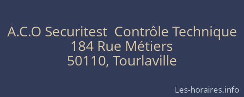 A.C.O Securitest  Contrôle Technique